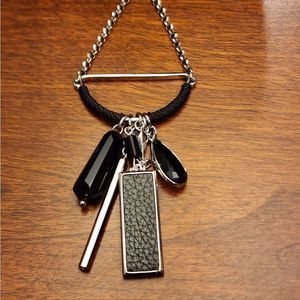 White House Black Market Black and Silver Necklace